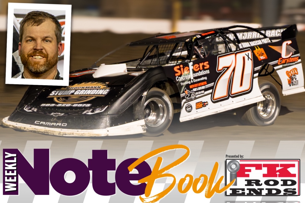 A modified descendant, Iowa Late Model rookie Mitch Morris won his division debut at Davenport & has nearly made it two wins in a row. This Thursday's 𝙒𝙚𝙚𝙠𝙡𝙮 𝙉𝙤𝙩𝙚𝙗𝙤𝙤𝙠 presented by @FKrodends 📚➡️ dirtondirt.com/story_13149.ht… 📸 Full Throttle Photography