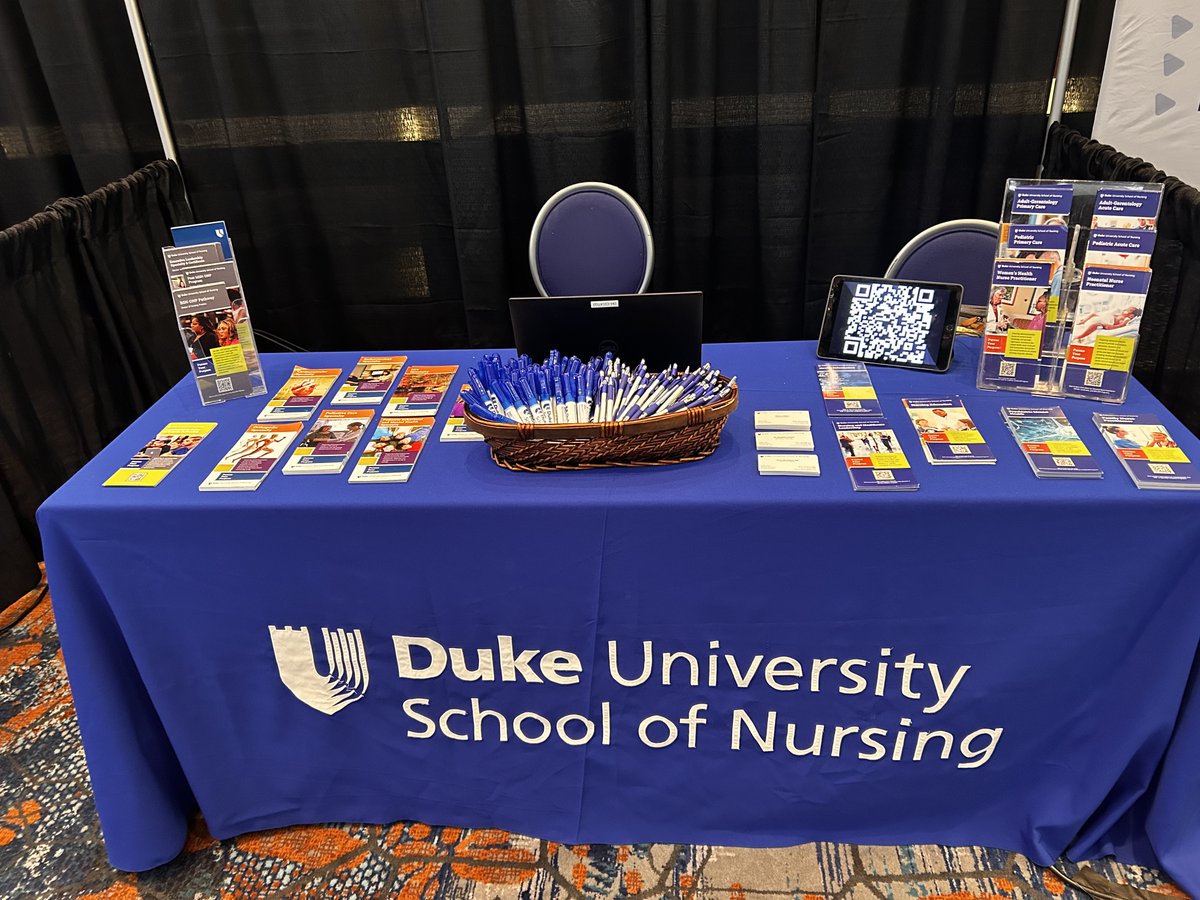 We are currently at the @NONPF conference in Baltimore until April 21st! Stop by to learn more about the programs we offer. More here: duke.is/b/u8f2 #Dukenursing #nursing #admissions #nursepractitioner #student