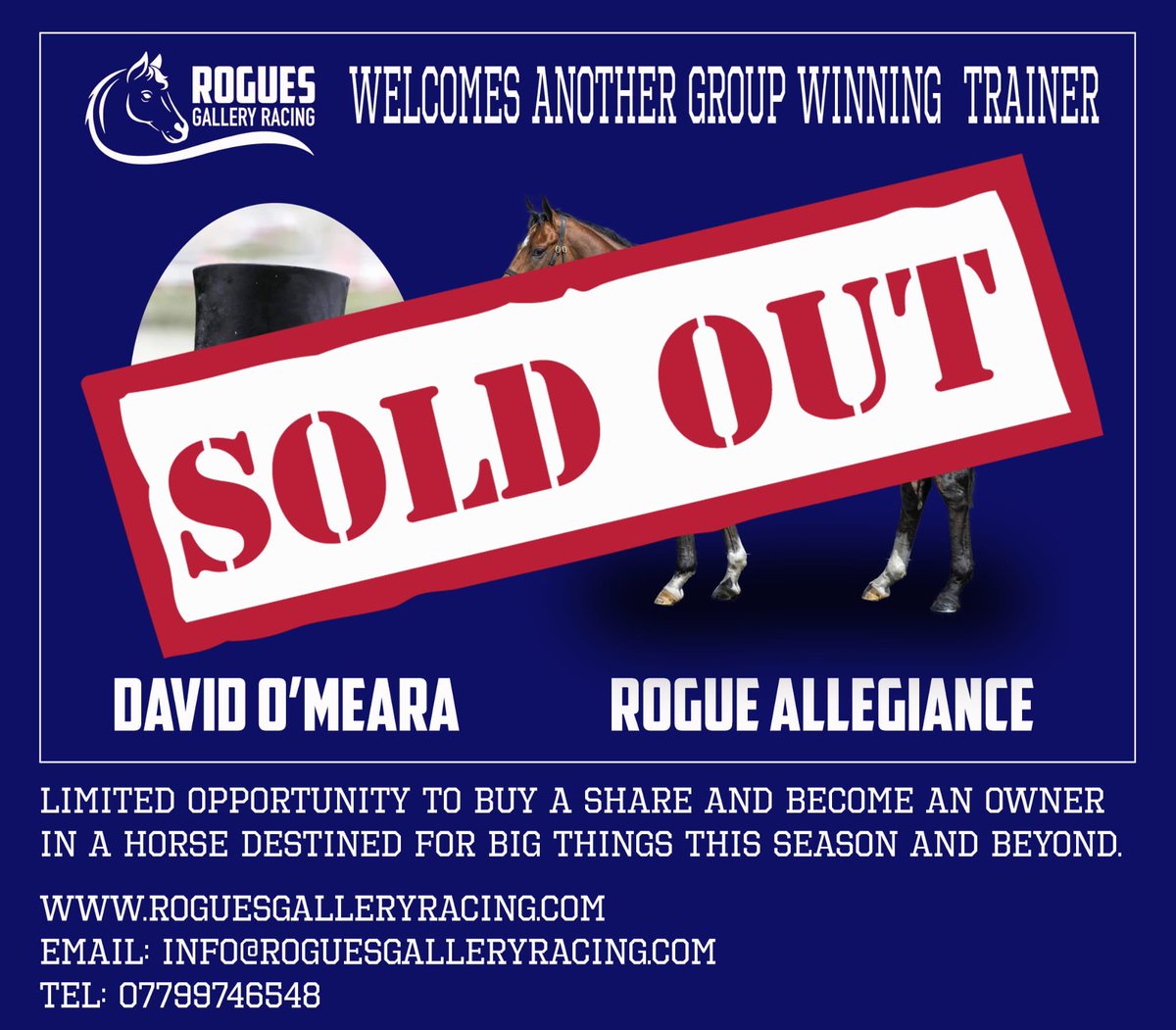 Well that didn’t take long did jt!!! All shares in our latest acquisition SOLD OUT within 12 hours. Why? Because we are the best syndicate around. You own the share for life , all you pay are monthly training fees…none of this yearly payment or lease payment #rogues