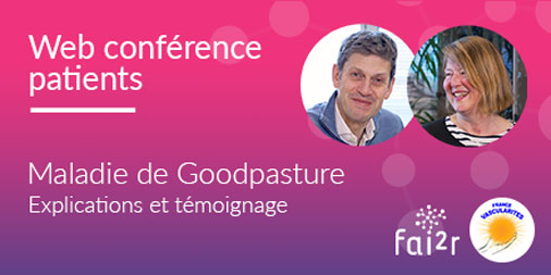 🆕 Nouvelle #WebconfFAI2R pour vos patients : Nous retrouvons le Pr Alexandre KARRAS pour une nouvelle vidéo sur la #vascularite à anticorps anti-membrane basale glomérulaire 👉 fai2r.org/videotheque-pa… #Goodpasture #maladiesrares #fsmr En partenariat avec @FranceVasc 🤝