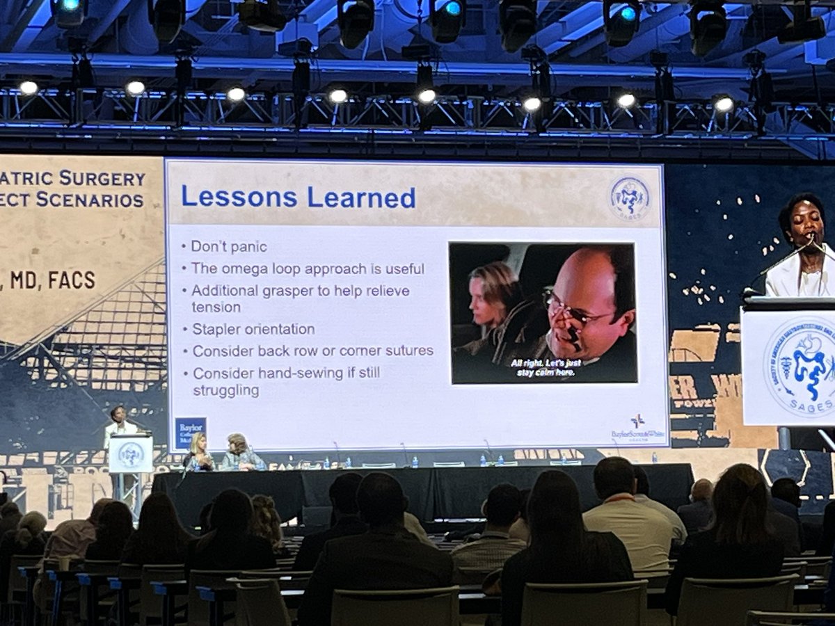 Great session on how to handle imperfect scenarios in bariatric surgery at SAGES! #sages2024