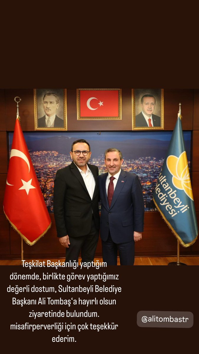 Teşkilat Başkanlığı yaptığım dönemde, birlikte görev yaptığımız değerli dostum, Sultanbeyli Belediye Başkanı <a href="/alitombas_/">Ali Tombaş 🇹🇷</a> a hayırlı olsun ziyaretinde bulundum. misafirperverliği için çok teşekkür ederim.