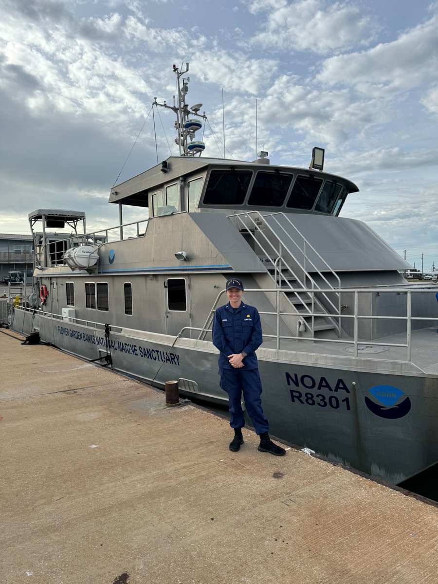 #MeetOurStaff Hi, I am LTJG Desda Sisson. I am a #NOAACorps Officer that joined @FGBNMS as the Vessel Operations Coordinator in December 2023. My job is to oversee all operations pertaining to R/V MANTA, the sanctuary's research vessel. @NOAAOMAO #NOAAFleetWeek #SailNOAA