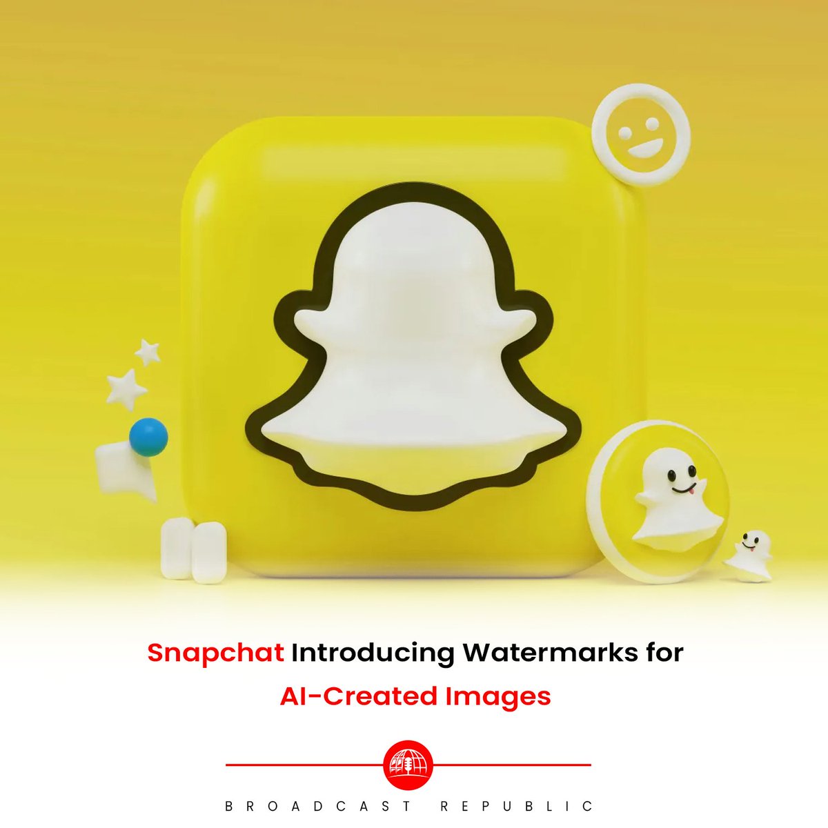 Snapchat announces plans to watermark AI-generated images with its logo and a sparkle emoji to enhance transparency and safety on its platform.

#Snapchat #AISafety #Snap #AIContent