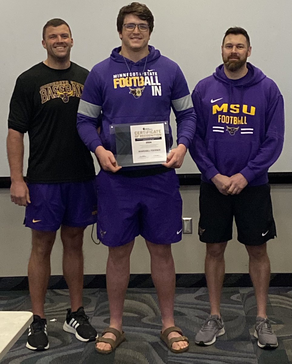 Congratulations goes out to @MarshallFoerne1 as he was named to the National Strength and Conditioning Association All-American Team! @NSCA Way to work extremely hard in the weight room! 🤘🏽😈 #MakeTheJourney #RollHerd