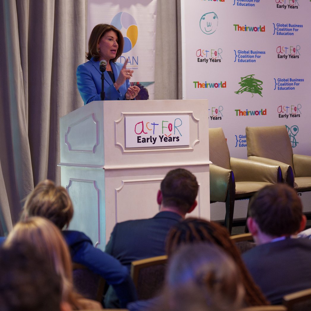 Honored to cohost the #ActForEarlyYears event with @GordonBrown, @SarahBrownUK and @theirworld @justinvanfleet to galvanize around the early years. With <2% of humanitarian aid dedicated to early years, we must increase investments to meet the challenges of today and tomorrow.