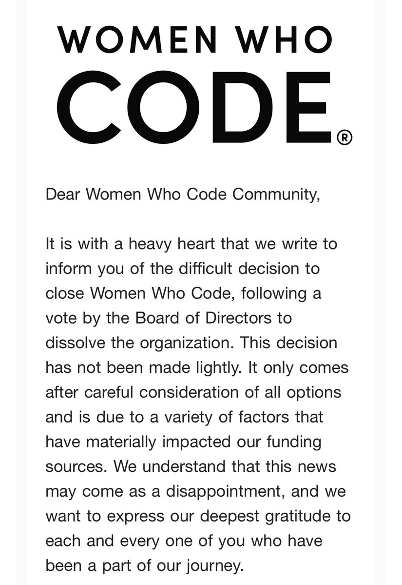 TimirahJ's tweet image. Women Who Code is shutting down?!? What?? What?!? What?!?!? 😳🤯🫣 @WomenWhoCode #WomenWhoCode #WWC