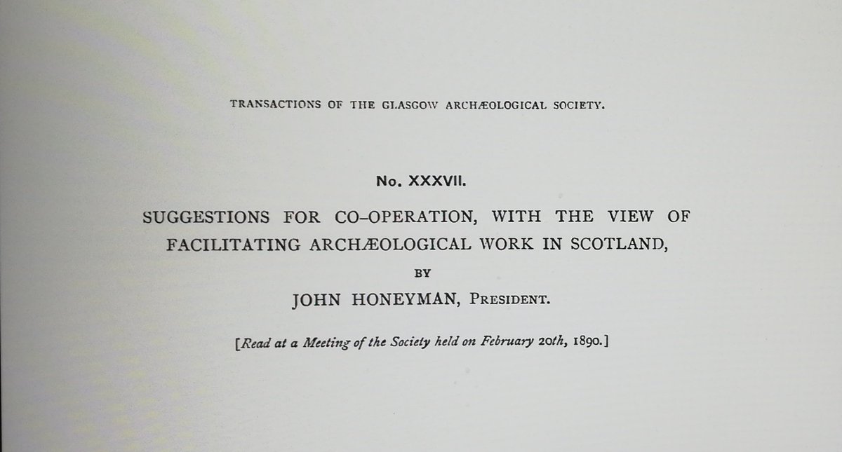 Great review of history, importance and current position of Archaeological Societies in Scotland by @urbanprehisto in @glasgow_society lecture. Thanks for the recognition of role of @ArchScot in the future, look forward to exploring how we can support better collaboration