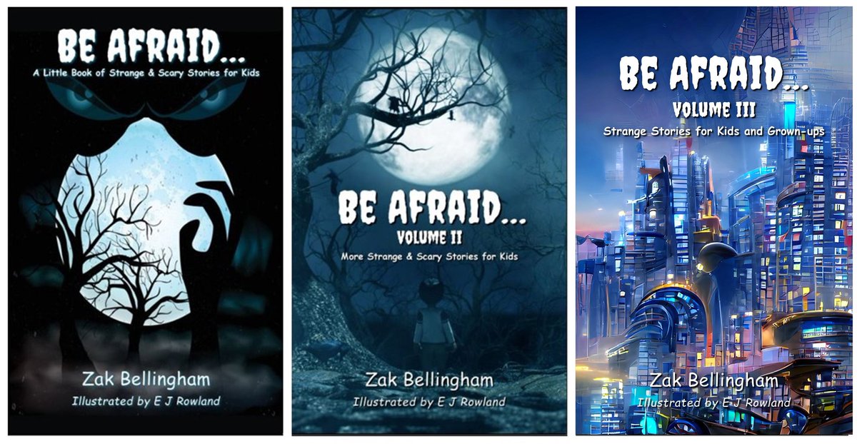 @_pecaka On free Kindle promotion Saturday 20th and Sunday 21st April - Be Afraid Volumes 1 to 3. Strange and scary stories for kids and adults, tackling mental health. Search Amazon for Zak Bellingham or click amzn.eu/d/iQDzW2r
#ZakBellingham #KindleReads #kidsbooks #mentalhealth