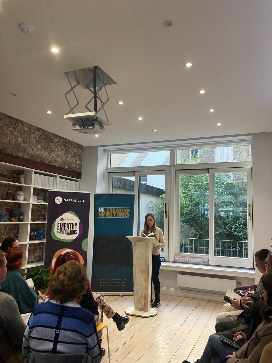 Attended the launch of the 10th edition of The Ogham Stone in Narrative4 earlier this evening. 📚

As always, I’m in awe by the breadth of talent in Ireland. Brilliant readings by @UL students, artists and contributors - including Limerick’s very own @sarahgilmartin_