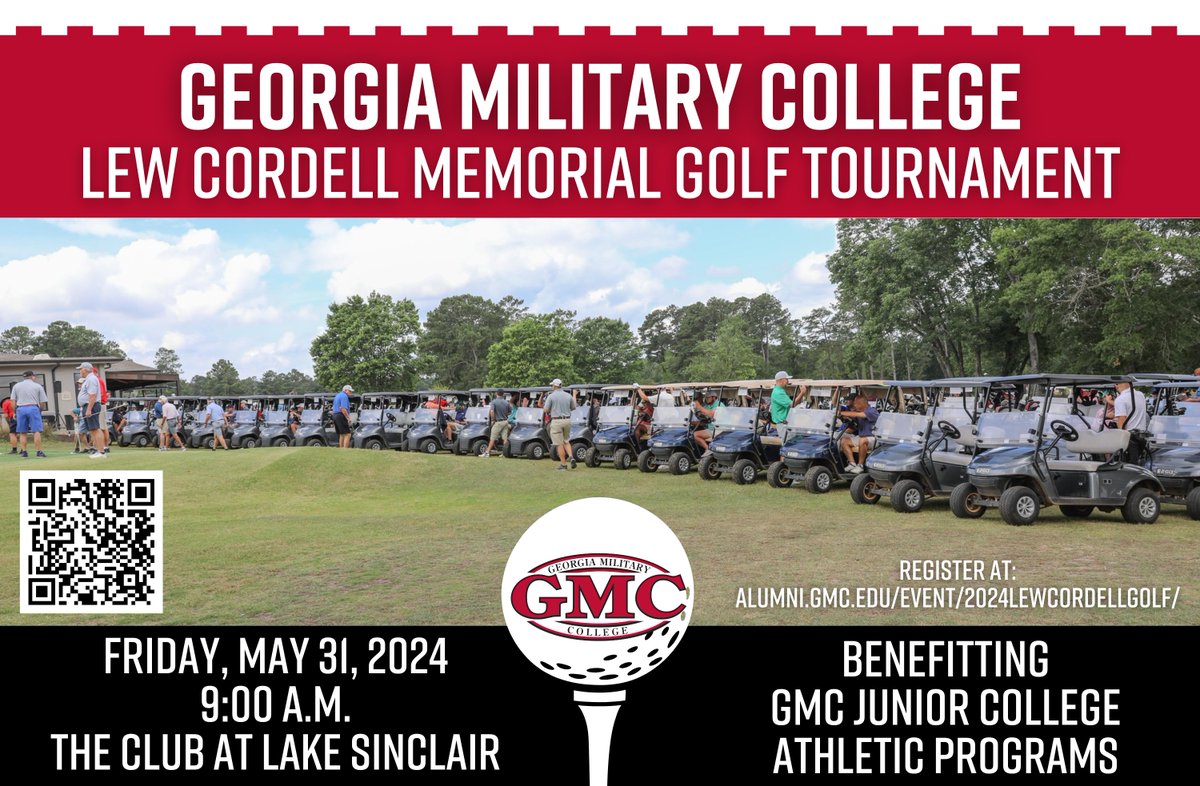 Mark your calendars for the annual Lew Cordell Golf Tournament benefitting JC Athletics! We can't wait to see you at The Club at Lake Sinclair on May 31st! 🏌️