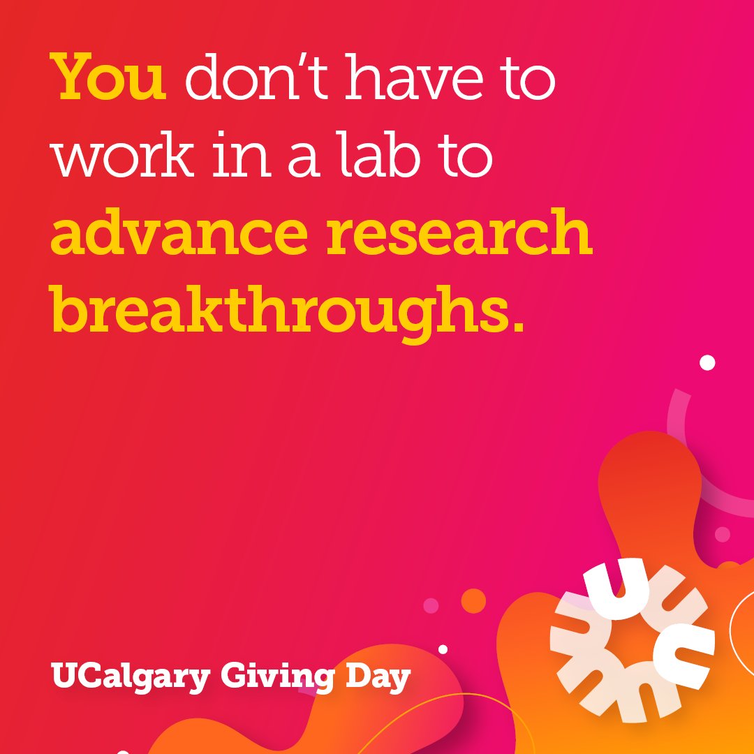 Today is #UCalgaryGivingDay! Whether you support student awards, critical research or any one of UCalgary’s innovative funds this Giving Day, your gift will help change lives and shape the future. Join me and make a gift today: givingday2024.ucalgary.ca

@ucalgarymed
@ucalgary