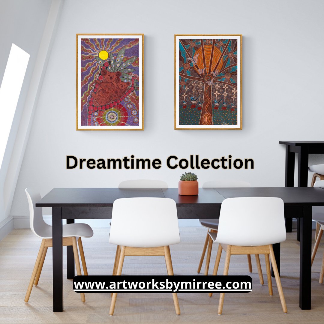 Dreamtime Collection is now available - make me an offer, visit us online today, featuring award winning @artbymirree #indigenous #contemporaryart #artcollectors #Australia #birds #BirdsofAustralia #australianbirds #wildlifeart #birdart #artcollector #fineart #owl #koala