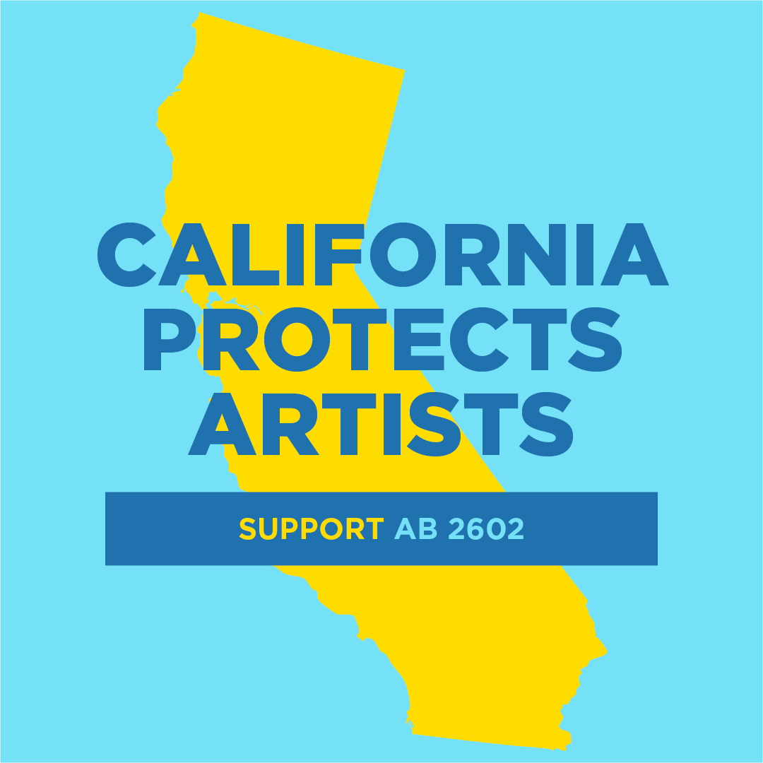 Performers deserve to control whether & how their digital replica is used, which will protect against abusive practices and SAVE careers. We are proud to sponsor AB 2602 which will do just that. Ask your legislator to support AB 2602 and protect artists: findyourrep.legislature.ca.gov