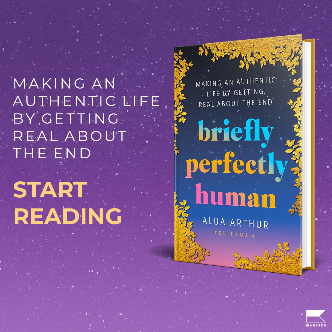 Have you seen @goinggracefully's TED Talk about how to live a fierce and vibrant life? It is informed by her work as a death doula. Be inspired by her life and work—read her book, Briefly Perfectly Human, on sale now. harpercollins.com/pages/alua-art…