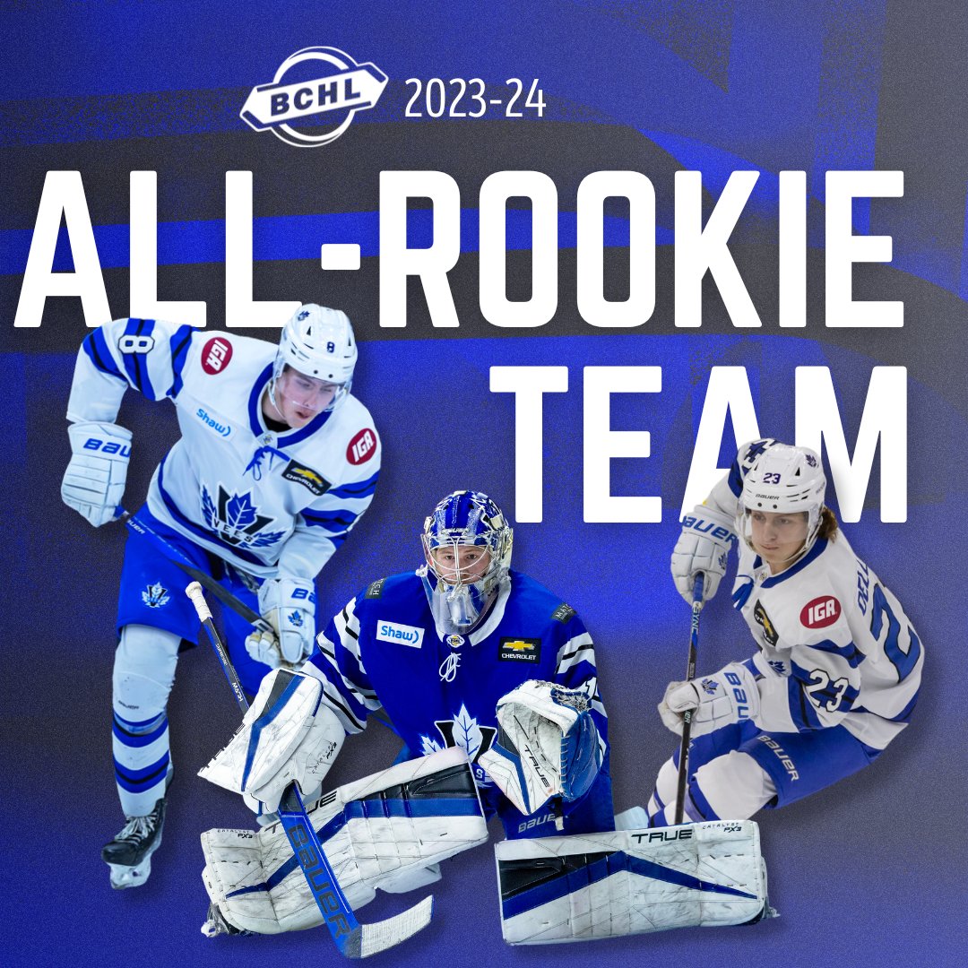 Goaltender Will Ingemann and defencemen Francesco Dell'Elce and Larry Keenan have been named to the @BCHockeyLeague All-Rookie Team.