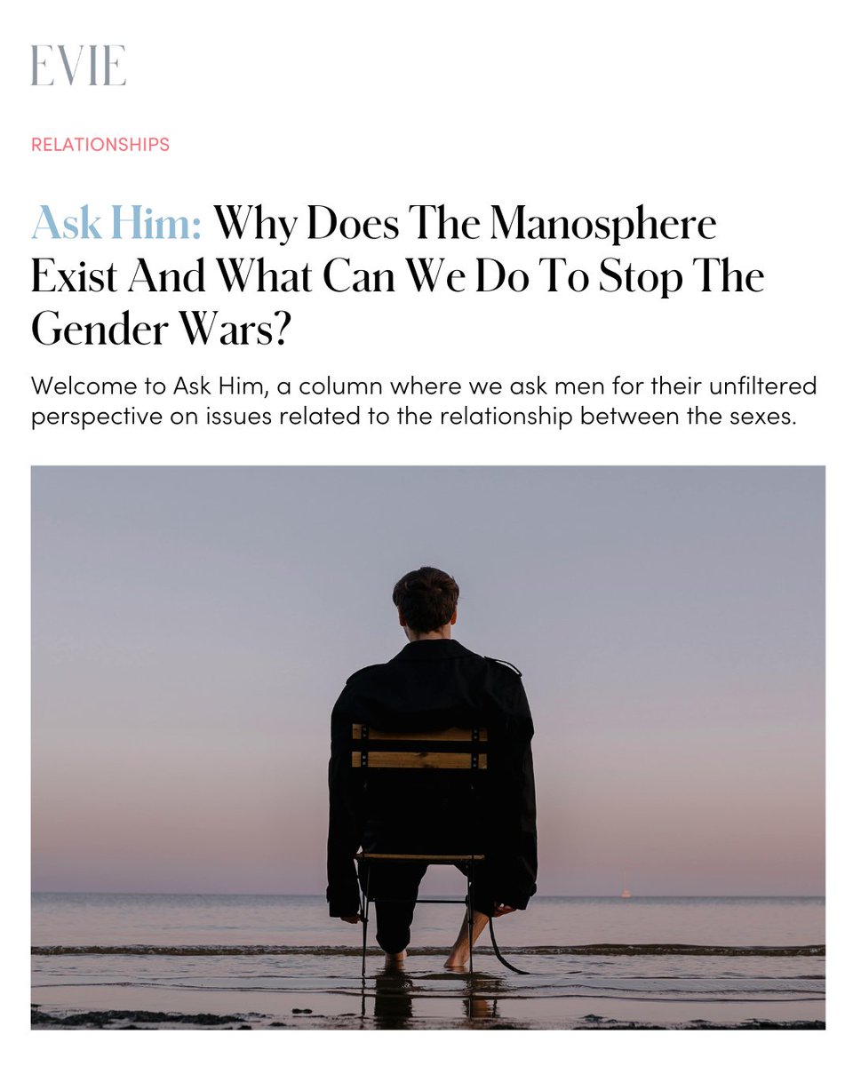 We asked a guy to weigh in on the manosphere - here's what he had to say: bit.ly/3U6YtJG