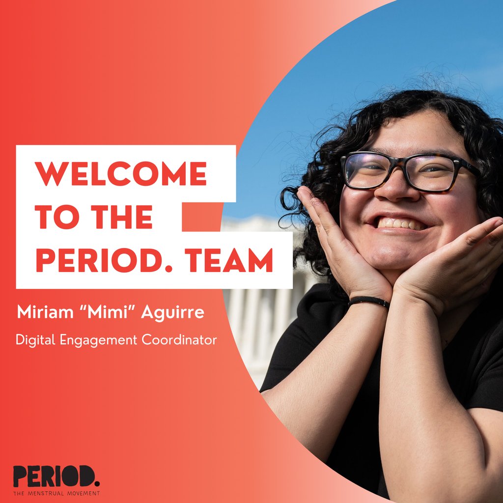 We are so excited to introduce our new Digital Engagement Coordinator, Miriam “Mimi” Aguirre, to the PERIOD. Team! 🎉❤️ Let's give Mimi a warm welcome! 👐