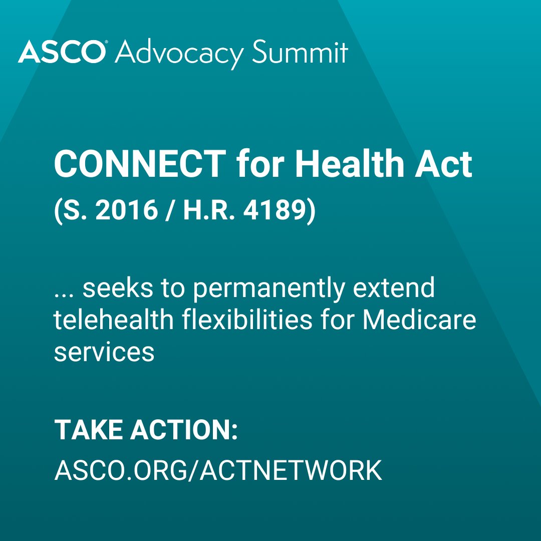 Urge your Member of Congress to cosponsor the CONNECT for Health Act (S. 2016 / H.R. 4189). The bill would permanently extend the #telehealth flexibilities put in place for Medicare services during COVID-19 Public Health Emergency ➡️ brnw.ch/21wIXrc #ASCOAdvocacySummit