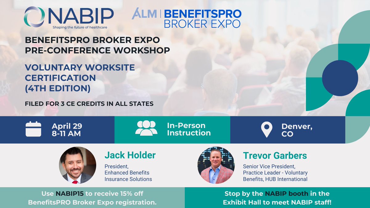 Get ready to dive deep into the world of Voluntary Benefits at the #BPROBrokerExpo in #Denver. Join us on April 29 to learn about key considerations, contract differences, and compliance practices to better serve your clients. Secure your spot! ow.ly/RUpZ50Rf76o