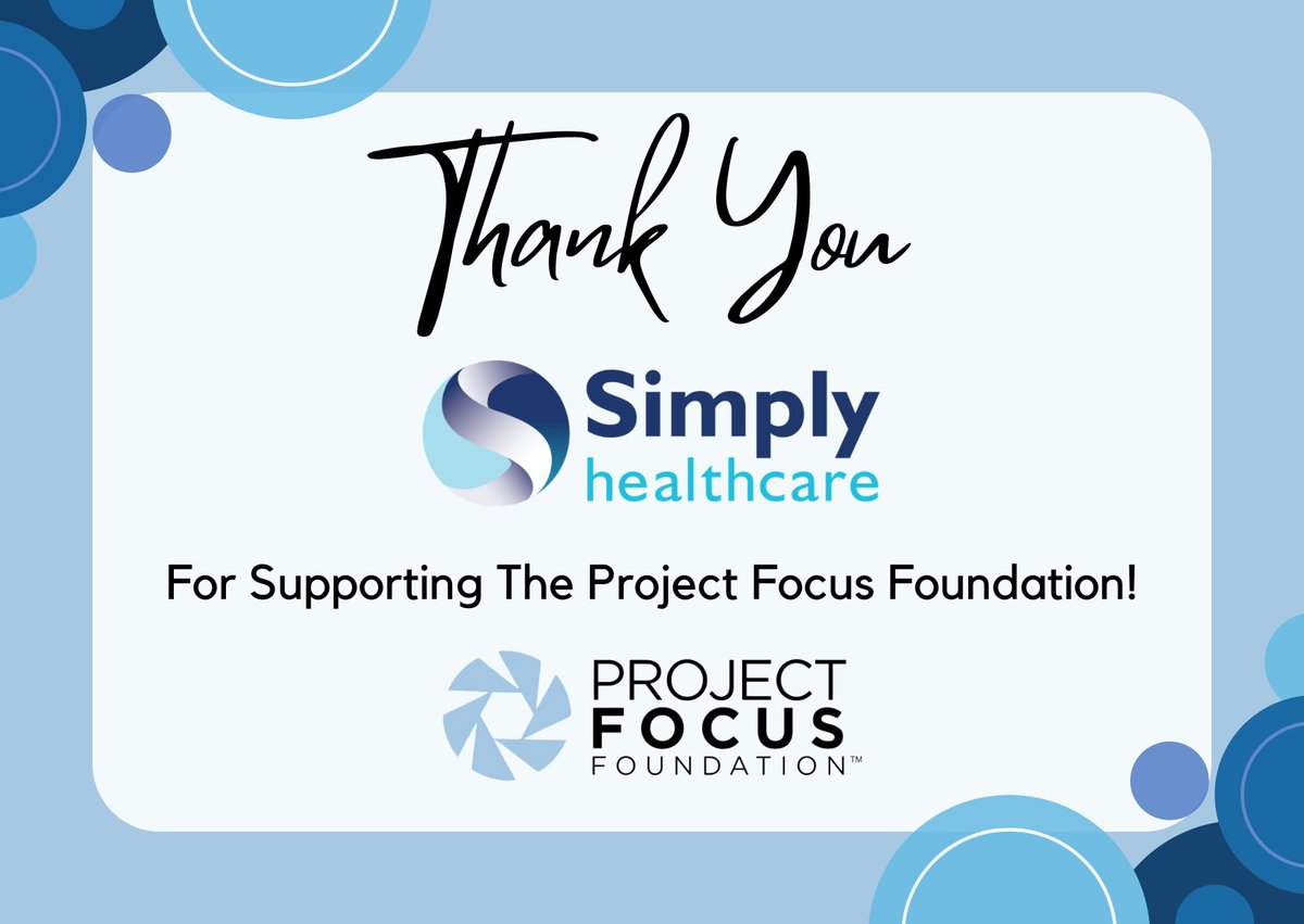Thank you Simply Healthcare for your support of the Project Focus Foundation. 🚀👏 Everyday we strive to empower students & young people with developmental disabilities to independence. @SimplyFL #Community #Partnership #SimplyHealthCare #Nonprofit #Tampa