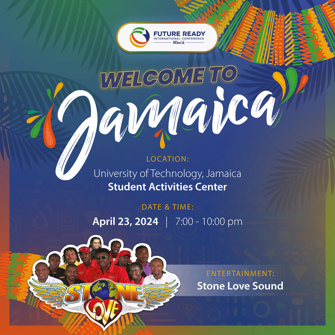 UTECH, #Jamaica presents: Future Ready International Conference.
What to expect: Workshops, Live Events, #STEM Fest, Cultural Immersion, and more! 🤩 
T Minus 4 days!
Visit bit.ly/48HnRf3 to learn more.
#futurereadyconference #STEMxpo #travel #education #collaboration