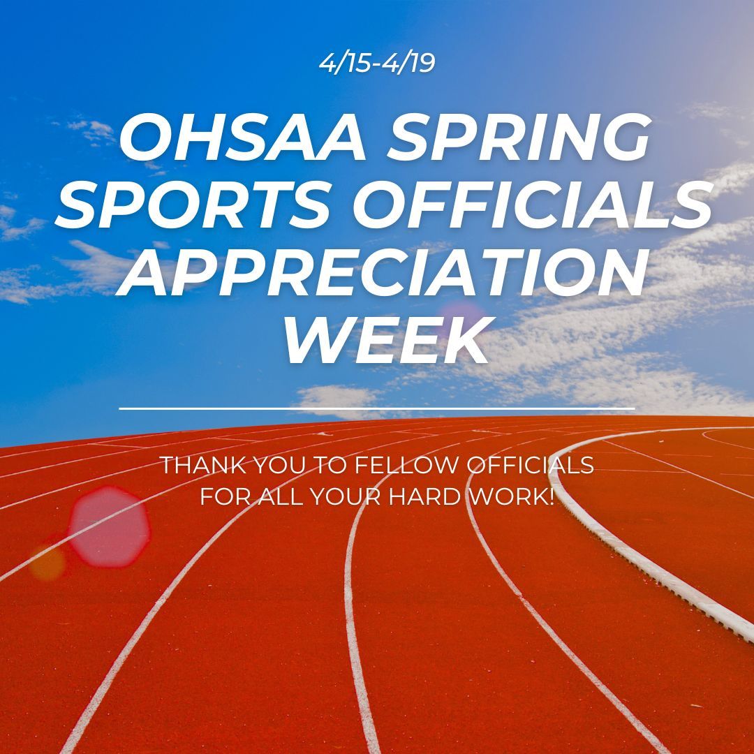Happy #OHSAA Spring Sports Officials Appreciation Week! If you would like to advocate for HB 139, which would increase assault penalties if the victim is a sports official, please reach out to Senator Manning's office in support of its passage through the Judiciary Committee.