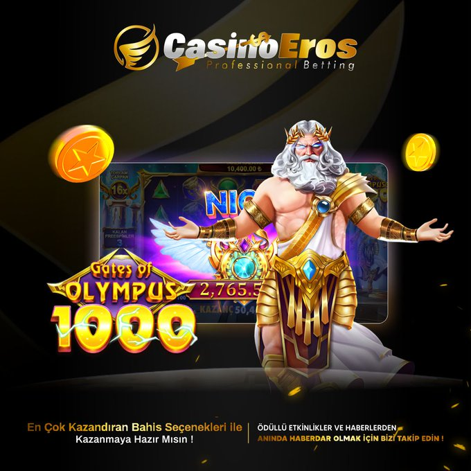 🎰#CasinoEros ta En Güvenilir SLOT Casino Sağlayıcıları Seni Bekliyor

⚡️Pragmatic Play Gates Of Olympus 1️⃣0️⃣0️⃣0️⃣ İle Max WİN Kazanç Fırsatı

🆙 Güvenilir Tek Adres t.ly/CasinoEros

#SlotCasino #CasinoSlot