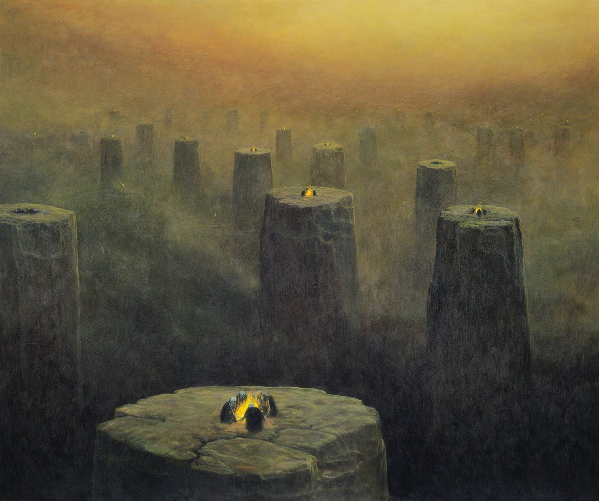 1975 #painting #Beksinski #PolishMastersofArt ______ © Muzeum Historyczne w Sanoku / The Historical Museum in Sanok