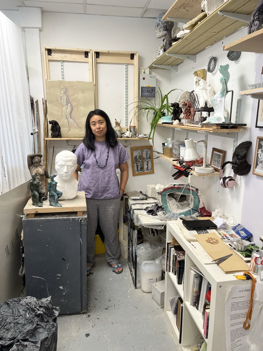 In the studio with Fei Chen (Studio 8) . . #deltahousestudios #art #newart #wimbledon #artist #artists #london #londonart #londonartists #londonexhibition #londongallery #artgallery #openstudios #wandsworth #culture