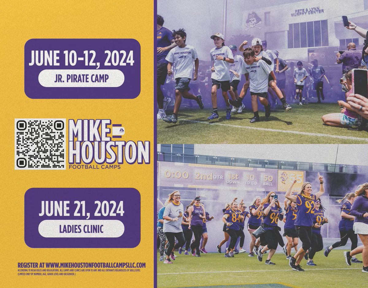 With spring ball done…you know what time it is. Sign up for Jr. Pirate Camp and Ladies Clinic this summer 🏴‍☠️🏴‍☠️