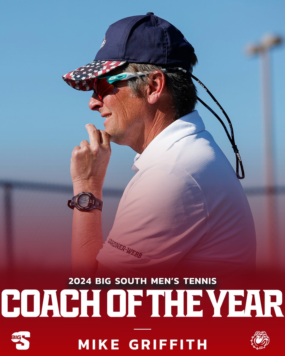 Big South Conference (@bigsouthsports) on Twitter photo 2024 MEN'S TENNIS COACH OF THE YEAR
🎾 Mike Griffith, <a href="/GWUMTEN/">Gardner-Webb Men's Tennis</a>
#BigSouthMTEN x #BigSouthAwards 2024 MEN'S TENNIS COACH OF THE YEAR
🎾 Mike Griffith, <a href="/GWUMTEN/">Gardner-Webb Men's Tennis</a>
#BigSouthMTEN x #BigSouthAwards