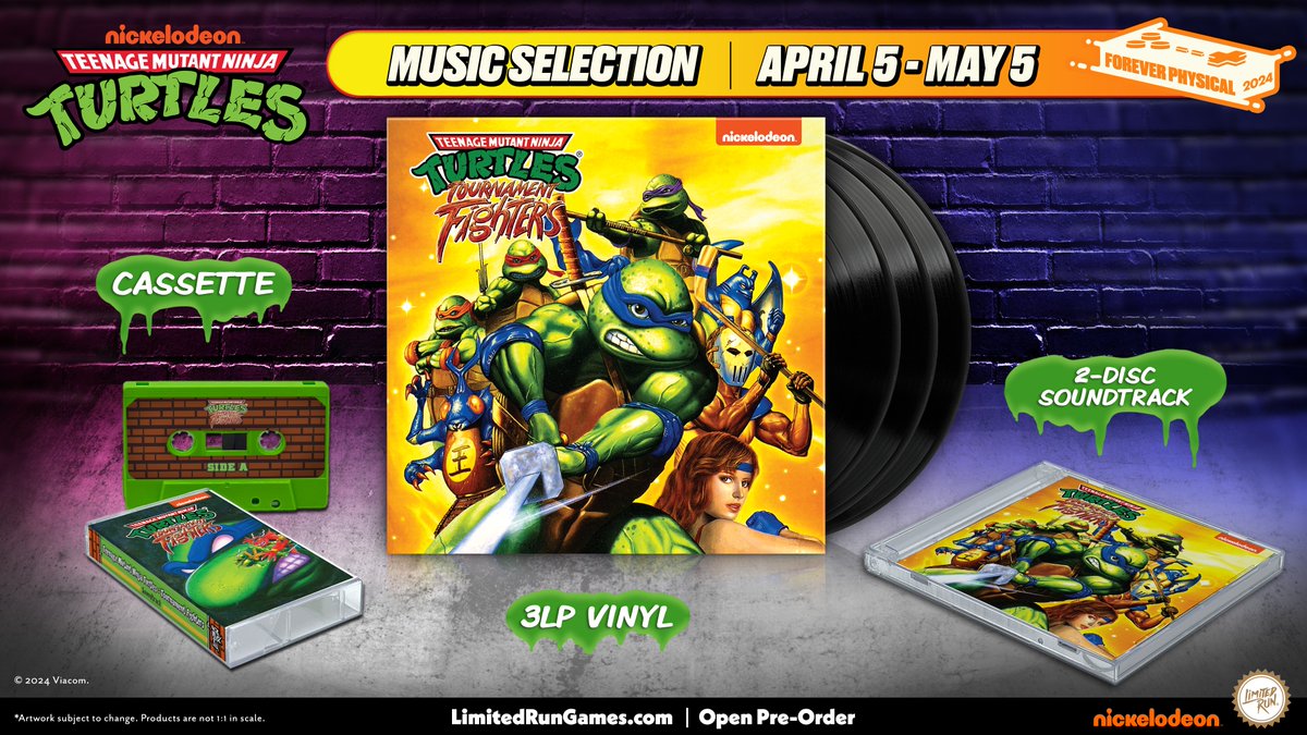 The sick beats of Teenage Mutant Ninja Turtles: Tournament Fighters are back! Pre-order the soundtrack on vinyl, CD or cassette tape today: bit.ly/3VHc8JN