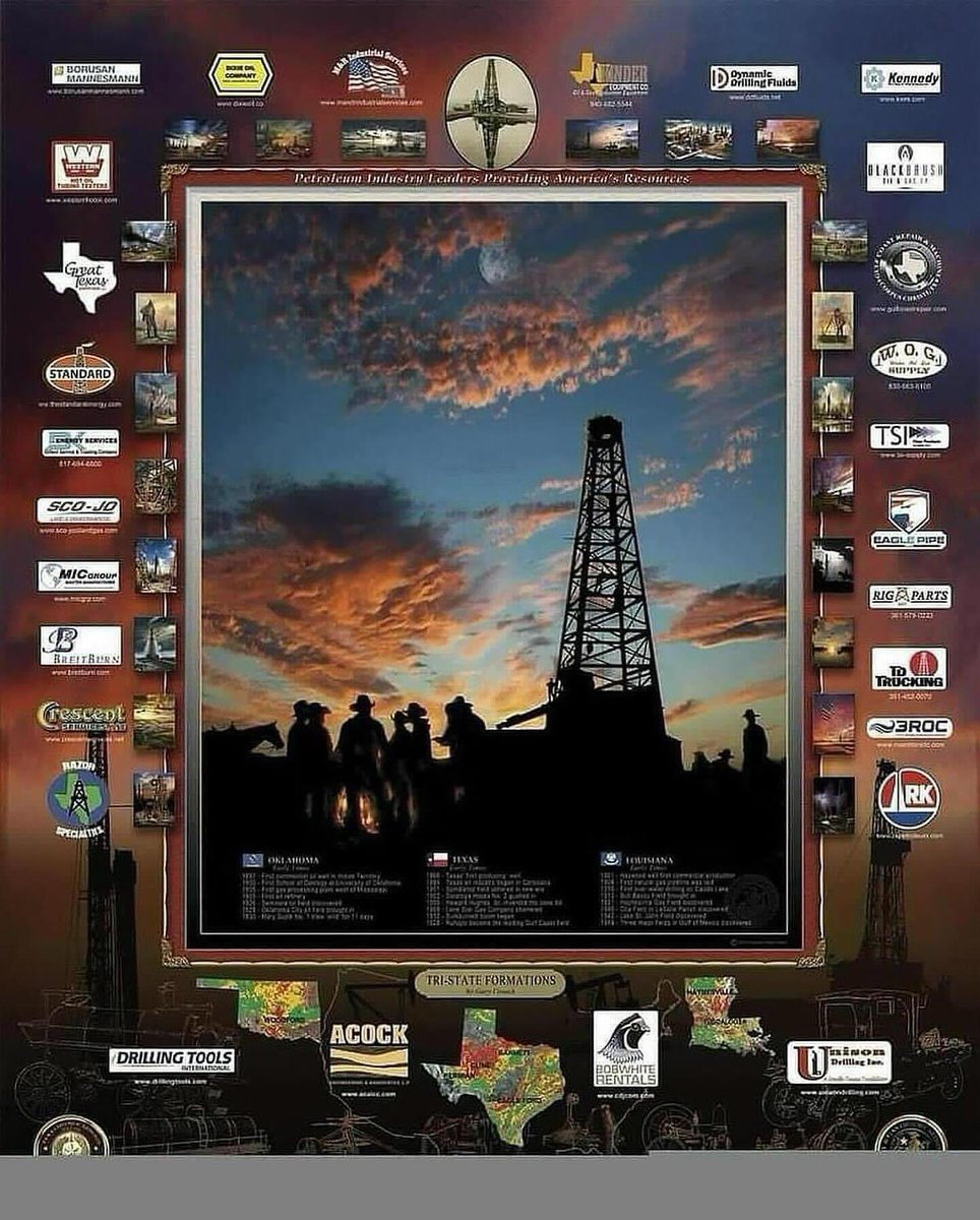 This print “Tri-State Formation” print 24” x 30” is one example of a variety of Gary Crouch prints available at crouchHistoryArt.com #oilandgasconvention #oilandgasequipment #oilandgasassociation #FuelingTheFuture #fuelingamerica