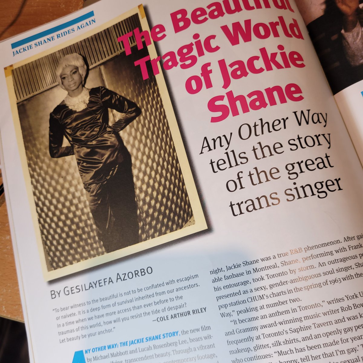 In our cover story, <a href="/silafaen/">Gesilayefa (she/her)</a> looks at ANY OTHER WAY: THE JACKIE SHANE STORY, the new doc from <a href="/thenfb/">National Film Board of Canada</a> &amp; <a href="/BangerFilms/">Banger Films</a> that spotlights a landmark voice from Toronto's music scene. #POV121