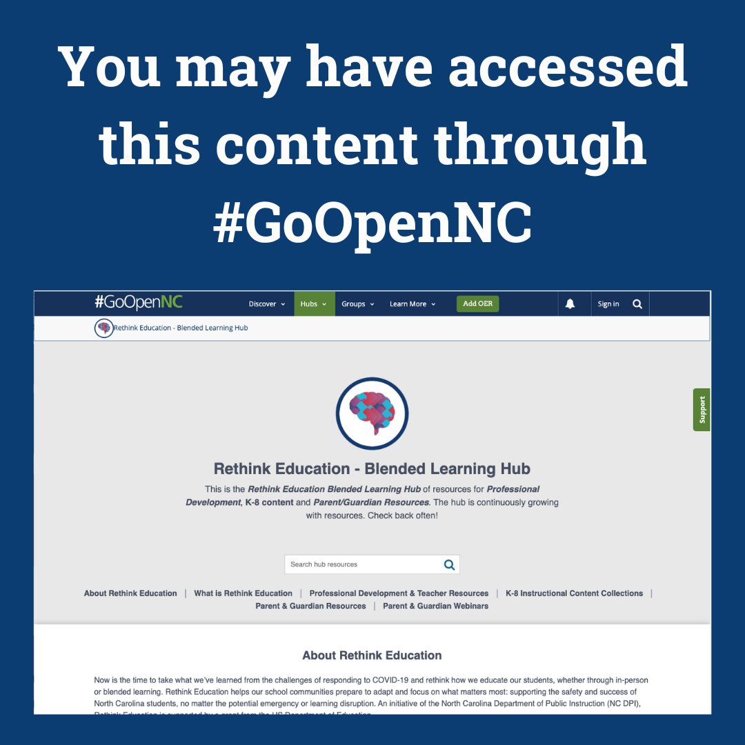 Have you used the#NCRethinkEd K-8 blended learning curricular materials? We want to know your experience! 🗣️ Take our 5-minute survey to help us improve: unc.az1.qualtrics.com/jfe/form/SV_es…