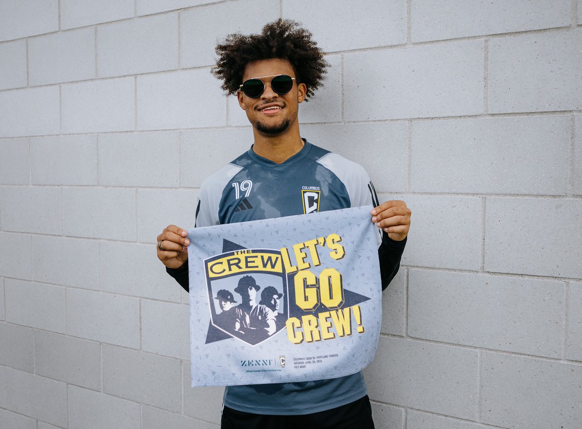 Let's Go Crew! 👷‍♂️ The MLS Originals and @zennioptical are giving away retro rally towels for 90's Night on Saturday. Make sure to arrive early for the Crew's match against Portland as supplies are limited.