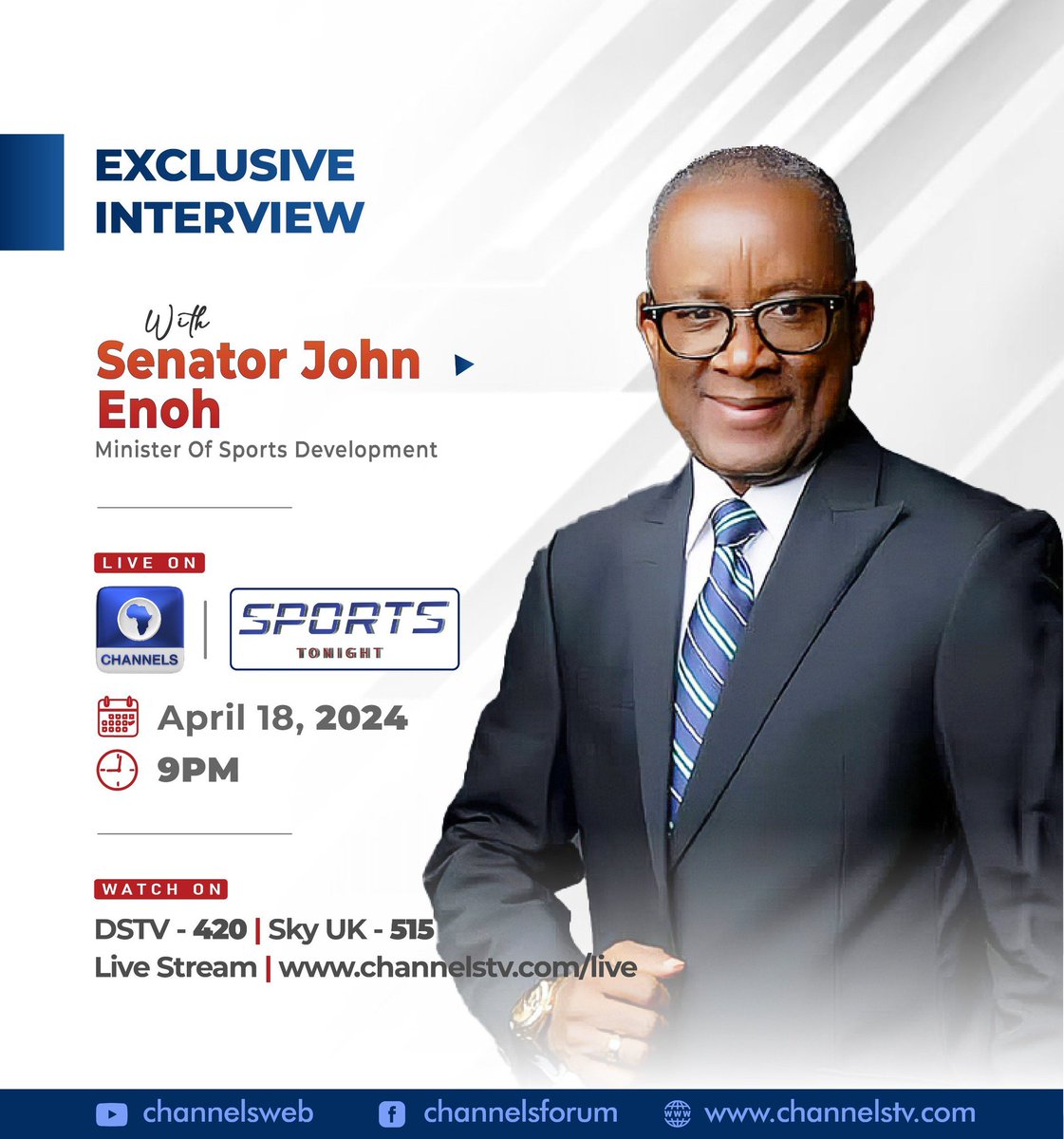 How ready is Team Nigeria for the Paris Olympics? How can the country consolidate on the gains from the African Games. The minister of Sports Development, @OwanEnoh will provide answers to these questions and more on Sports Tonight. Join us! #sportsdevelopment