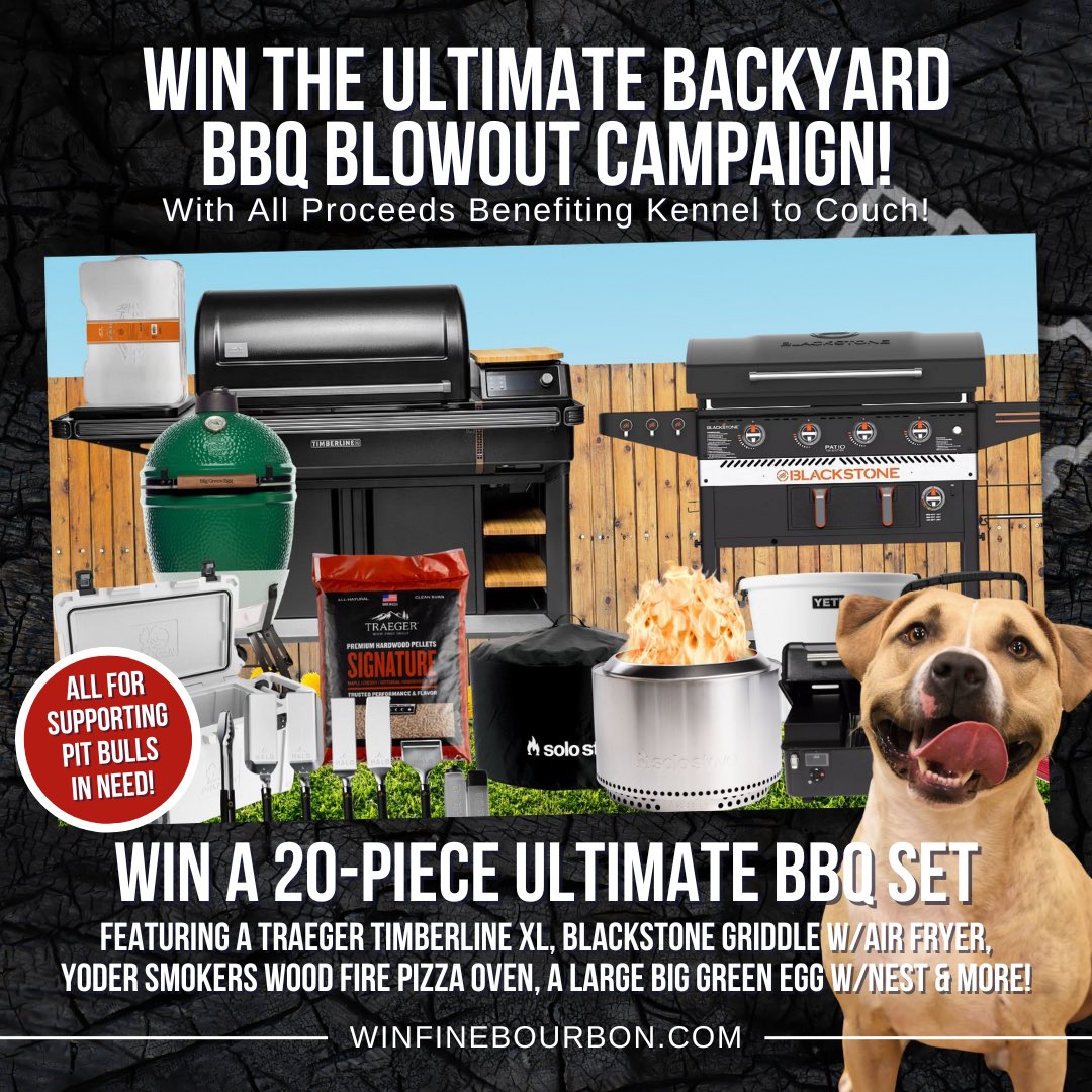 Don’t miss your chance to win The Ultimate Backyard BBQ Blowout Campaign!

You can win a 20-Piece Ultimate BBQ Set Featuring a Traeger Timberline XL, Blackstone Griddle w/Air Fryer, Yoder Smokers, Wood Fire Pizza Oven, and a Large Big Green Egg w/Nest and more, all while…