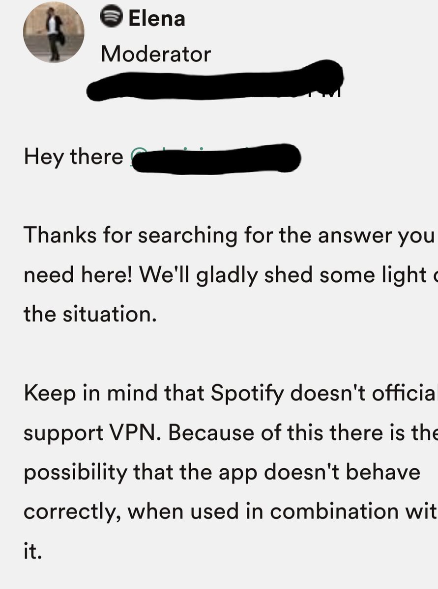 Btslovem3's tweet photo. @NW53287142 @jung4virg0z @jeonprotector There are those cosplayers who pretend to be fans who just like to drag the members for hate. 
This circulated many times that VPN is blacklisted when a Spotify moderator explained to even a US  subscriber who was upset couldn't use Spotify cuz their network is connected to VPN. https://t.co/nPy6afclQP