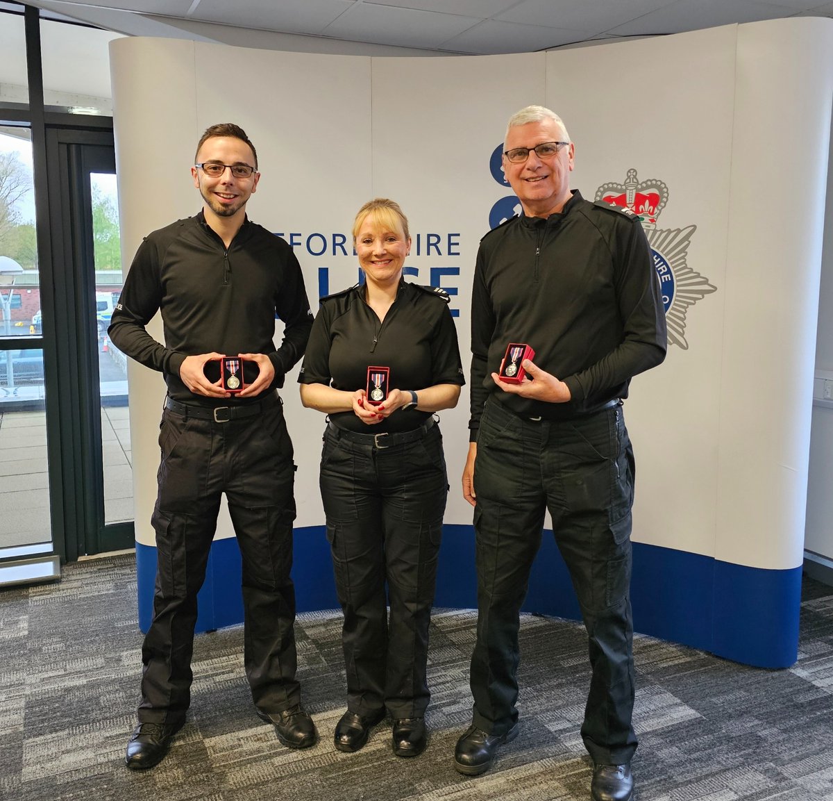 Officers from @CannockPolice @StaffsSpecials were tonight awarded the King's Coronation Medal. A very proud moment for all. Proud to serve. @StaffsPolice