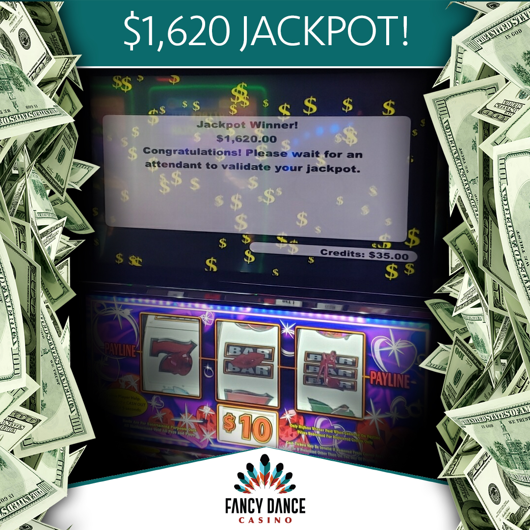 #Congratulations to another $1,620 #Jackpot #Winner on #HotRedRuby2! 😱💰

This #game is #hot! 🔥 Give it a spin and #win today!

#fancydance #fancydancecasino #casino #congrats #fancy #getfancy #oklahoma #ponca #slots #slotwin #spinandwin #stayfancy #wherewinnersdance #winbig