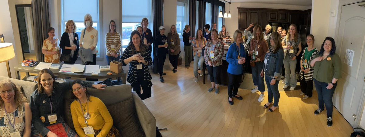 What does #writingcommunity look like? For #12x12PB members it looks like never attending a conference alone. From our party at #SCBWI's Marvelous Midwest conference. #picturebooks #kidlit #kidlitart