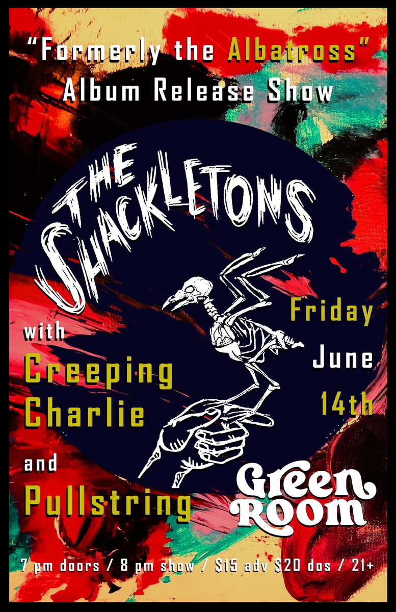 We are super stoked to announce that we are helping celebrate the @ShackletonsBand album release on Friday June 14th with @j00liyuh 🎸

We kick things off at the @greenroommpls at 8pm!

#rock #minneapolis #saintpaul #mn #livemusic #band #local #localmusic #localband