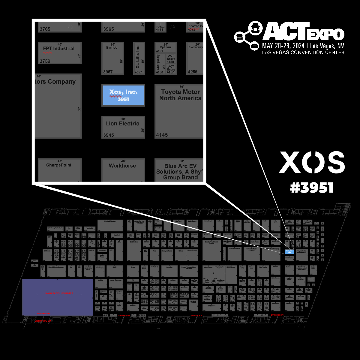 We're excited for #ACTExpo2024! We'll be showcasing our all-electric chassis & Xos Hub™ mobile charger at booth 3951. Vegas awaits!

Request a meeting with our team:
🔗 hubs.la/Q02tnzsv0

#ElectricVehicles #CleanTransportation #FleetSolutions #Xos #BatteryElectric #ACTExpo