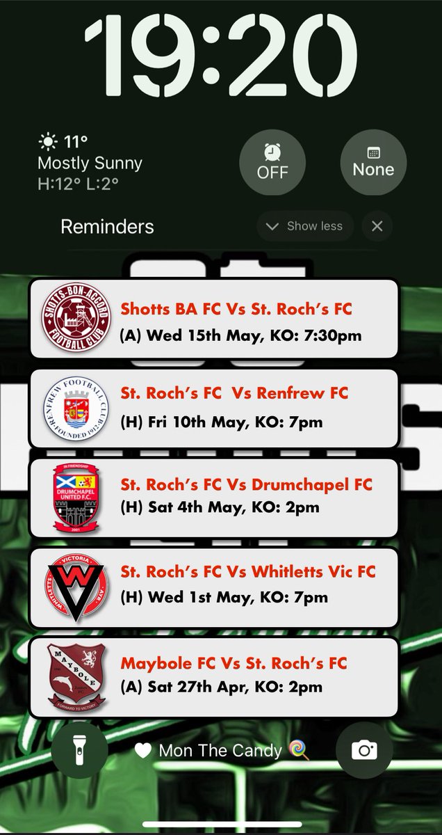 StRochsJuniors's tweet photo. Our final 5 fixtures have been confirmed so get them added to your calendar 

1 midweek game at JMP and 1 Friday night game so get along for a great night of football 

Thank you to Renfrew and Whitletts for their cooperation for these matches  🍭

#MonTheCandy https://t.co/HBLTxIcy9L