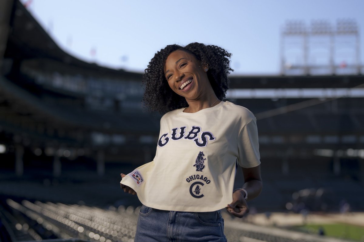 Cubs's tweet image. New merch just dropped 🔥

We've partnered with Pro Standard, a Black-owned luxury sportswear brand to release a limited-edition line for our Jackie Robinson Night celebration! Supplies are limited so head to the #Cubs Team Store at Gallagher Way to secure your bag! #Jackie42