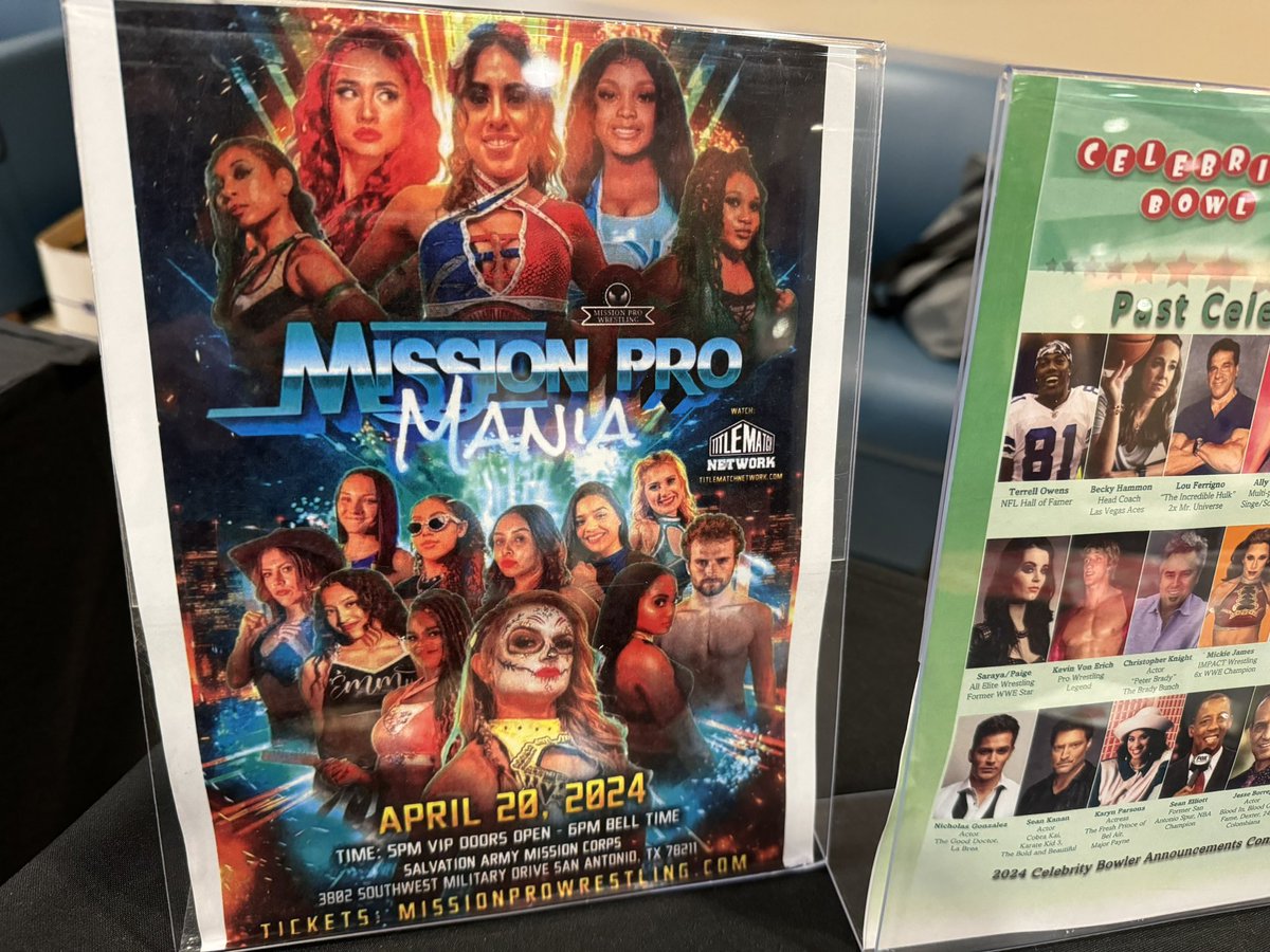 FUNNY STORY: I was promoting @MissionProWres, other @salarmysatx events this morning and a guy in attendance asked his co-worker on their first date to #MPWmania this Saturday. She said “yes.” Let’s see what happens! Plan your own date night at MissionProWrestling.com