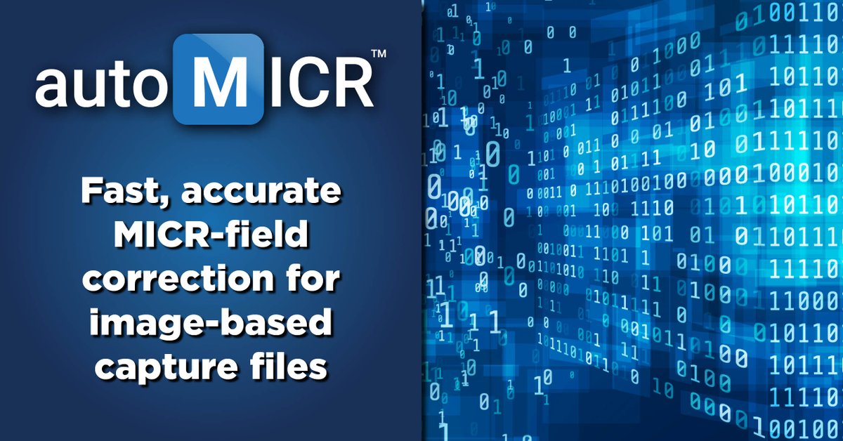 Are missing or incorrect MICR fields slowing transactions? Discover the autoMICR solution. This application autocorrects MICR data – so your staff doesn’t have to: avivatech.com/automicr #creditunion #bank #lockbox
