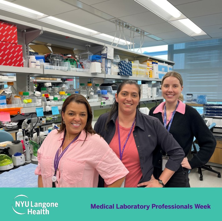 🔬🎉 Celebrating #MedicalLabProfessionalsWeek at #nyugrossman! Kudos to our lab heroes 🥽🧪 for their tireless work and dedication. You save lives every day! 
💜🏥 Thank you! 🙏

#LabWeek #MedicalLaboratoryProfessionalsWeek #NYU #HealthcareHeroes #MedLab #LabWeek2024
